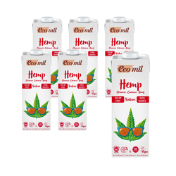 SÆT 6 x Glutenfri sukkerfri hampedrik bio 1 l