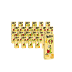 SÆT 24 x Frugtsnack med æble og pære uden tilsat sukker 30 g