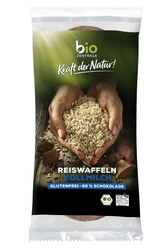 Glutenfri risvafler med mælkechokolade bio 100 g - Bio Zentrale