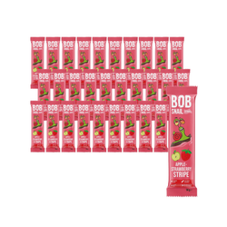 SÆT 30 x Æble- og jordbærsnack uden tilsat sukker 14 g