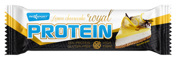 Proteinbar med smag af citroncheesecake og hvid glasur, glutenfri 60 g - MAXSPORT