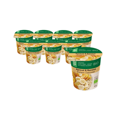 SÆT 8 x Havregryn med abrikoser og banan fuldkornsbio 60 g