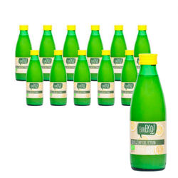 Sæt med 12 x citronsaft 100% bio 250 ml eureko