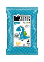 Dinosaurs majschips med havsalt glutenfri bio 4x15g - Biosaurus