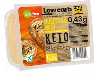 Mini keto-sesamboller med reduceret kulhydratindhold, glutenfri (4 x 25 g) 100 g - Balviten