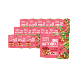 SÆT 14 x Mini cashewbarer a'la hindbærtærte 102 g - Good Kaloria