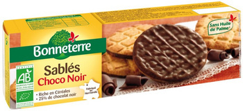 Kiks med overtræk af mørk chokolade BIO 120 g - Bonneterre