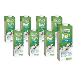 KIT 8 x Glutenfri ris- og kokosdrik uden tilsat sukker bio 1 l
