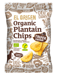 Glutenfri plantainchips med trøffelsmag bio 80 g - EL ORIGEN