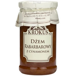 Glutenfri rabarbermarmelade med reduceret sukker og kanel 235 g - Krokus