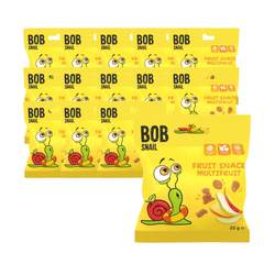 SÆT 14 x Multi-frugt snack 20g - Bob Snail