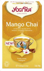 Mango chai te bio (17 x 2 g) 34 g - YOGI TEA