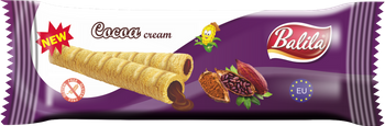 Glutenfri cornflourfyldte kakaocreme-rør 18 g - BALILA