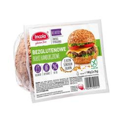 Glutenfri hamburgerboller med hørfrø (2 x 70 g) 140 g - Incola