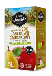 Naturlig skyet æble- og pæresaft 5 l