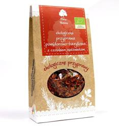 Tomat- og basilikumkrydderi med bjørnehvidløg bio 40 g