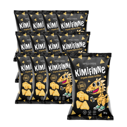 SÆT 12 x Glutenfri majs nachos chips med ostesmag bio 30g - Kimifinne