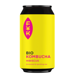 Kombucha sort te med hibiscus glutenfri bio 330 ml - Forever Young Kombucha