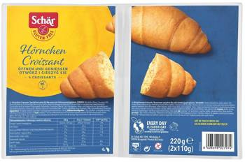 Croissant 4 stykker glutenfri 220 g Schar