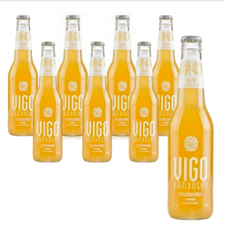 Sæt med 8 x kombucha original 330 ml - vigo