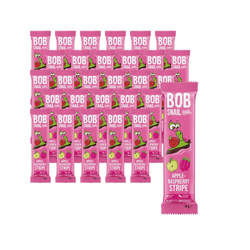 SÆT 30 x Frugtsnack med æble og hindbær uden tilsat sukker 14 g