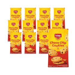 SÆT 12 x Choco chip kiks glutenfri 200 g - Schar