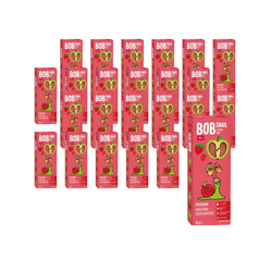 SÆT 24 x Frugtsnack med æble og jordbær uden tilsat sukker 30 g