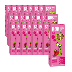 SÆT 24 x Frugtsnack med æble og hindbær uden tilsat sukker 30 g