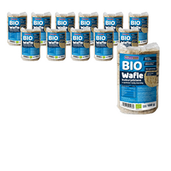 SÆT 12 x Fuldkornsmajsvafler med quinoa og havsalt BIO 100 g - Naturavena