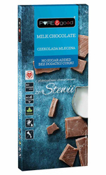 Mælkechokolade med stevia uden tilsat sukker glutenfri 100 g - Pure&amp;Good