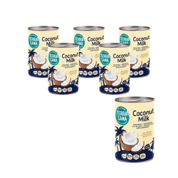 KIT 6 x Kokosmælk - kokosdrik på dåse uden guargummi (22 % fedt) bio 400 ml
