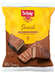 Snackvafler med chokoladeovertræk, glutenfri 105 g