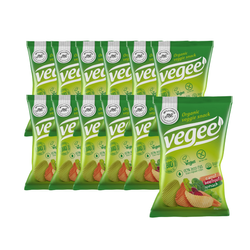 SÆT 12 x Vegee glutenfri grøntsagschips BIO 85 g