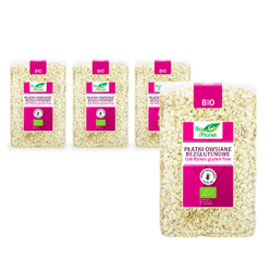 Sæt med 4 x glutenfri havreflager BIO 1 kg