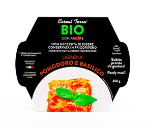 Lasagne med tomater og basilikum bio 250 g - CEREAL TERRA