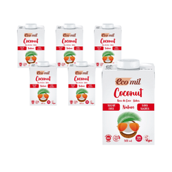 SÆT 6 x Glutenfri sukkerfri kokosdrik bio 500 ml