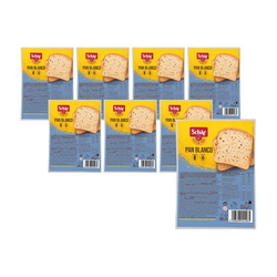 SÆT 8 x Pan blanco - glutenfrit hvidt brød 250 g Schar