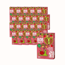 SÆT 20 x Frugtsnack med æble og jordbær uden tilsat sukker 60 g