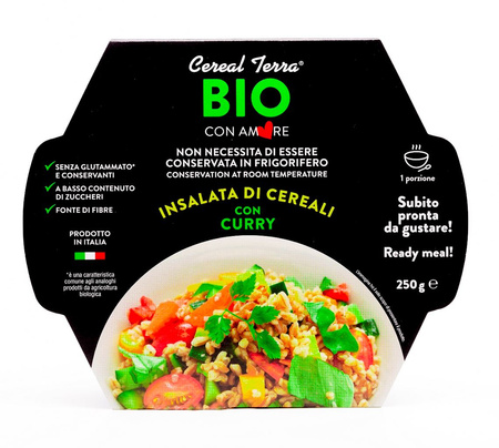 Kornsalat med grøntsager og karry bio 200 g - Cereal Terra