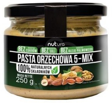 Valnøddepasta mix 5 nødder 250 g