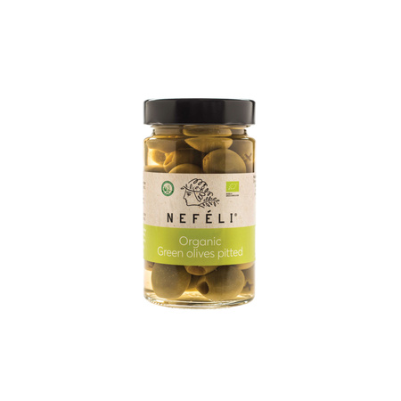 Grønne oliven uden kerner i saltlage bio 295 g (140 g)