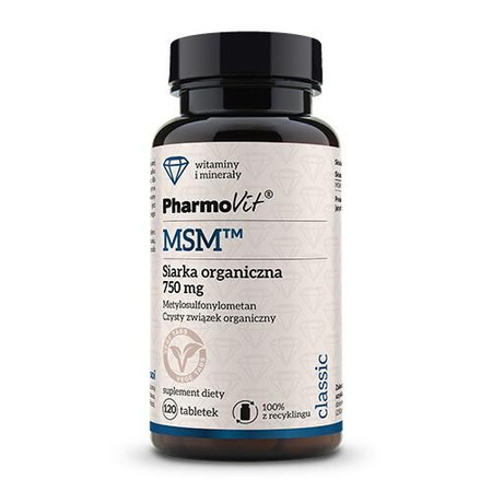 MSM organisk svovl (750 mg) kosttilskud 120 tabletter - Pharmovit