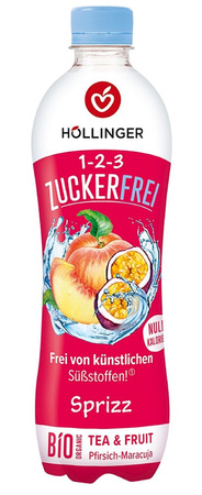 Fersken - sodavand med passionsfrugtsmag uden sukker bio 500 ml - HOLLINGER