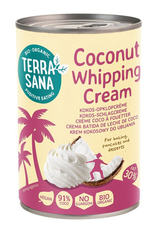 Kokosnøddepiskefløde BIO 400 ml (dåse) - Terrasana