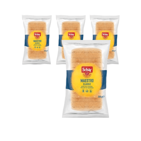 SÆT 4 x Maestro classic - glutenfrit hvidt brød 300 g