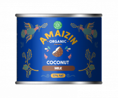 Kokosmælk - kokosnøddrik uden guargummi (17% fedt) bio 200 ml - Amaizin