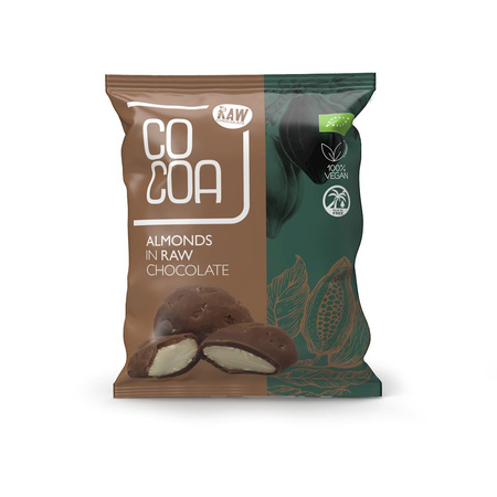 Mandler i rå chokolade bio 70 g