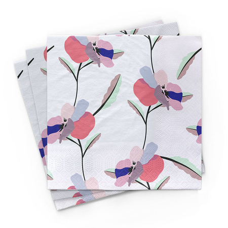 Bambus stedmoderblomster servietter 20 stk - chic-mic-mic