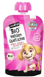 Jordbær-hindbærpuré med havre BIO 100 g Psi Patrol- Skye - PURE&FUN