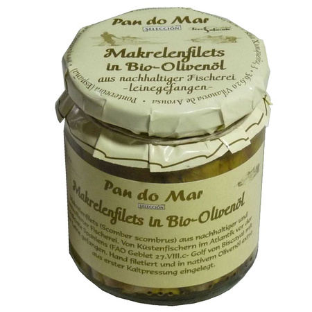 Makrel i økologisk olivenolie 220 g
